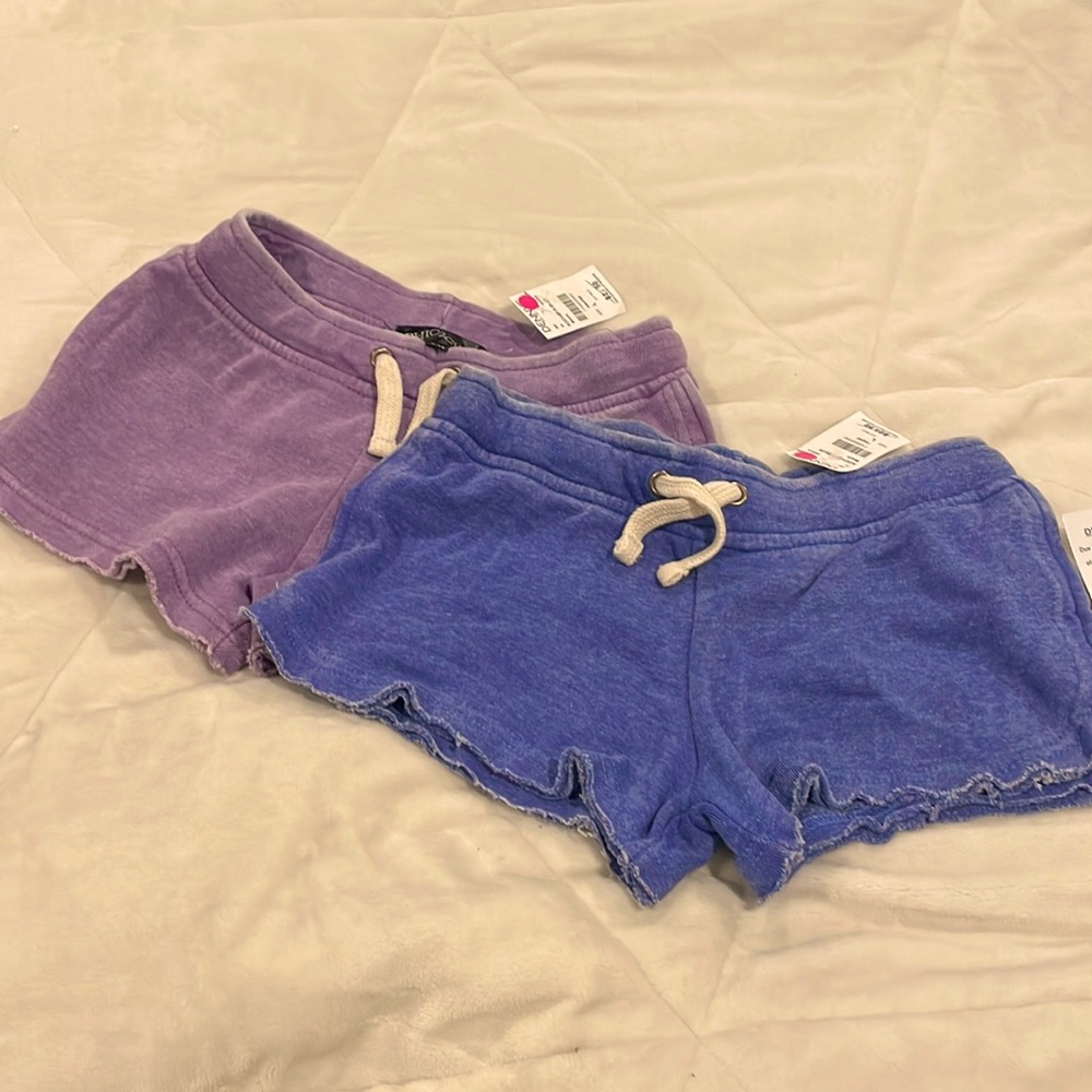BUNDLE Chic2Chic Girls Shorts Size girls large 14 Purple Blue Camp Shopping!